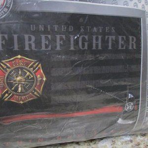 New in the package, FLEECE Fire Fighter/ Fleece Throw Blanket, 50X60"